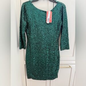 Gianni Bini- Green Sequin Dress